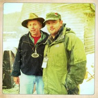Director of Photography James Suttles with 1st AD Rick Garside on the Set of Alone Yet Not Alone